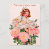 Valentijnse vintages begroeten schatje briefkaart (Voorkant)