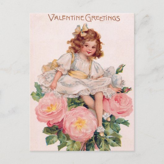 Valentijnse vintages begroeten schatje briefkaart (Voorkant)
