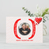 Valentijnse VIRTUELE HUGS Foto Ontbrekend U Kaart (Staand voorkant)