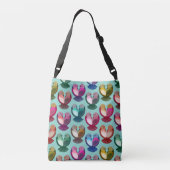 Valentijnse vogeltjes in de liefde crossbody tas (Achterkant)