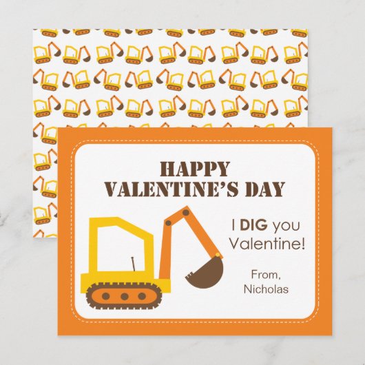 Valentijnse  voor het didactisch rekenkamer feestdagenkaart (Voorkant / Achterkant)