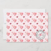 Valentijnse Vrachtwagen voor speciale levering, Re Notitiekaartje (Achterkant)