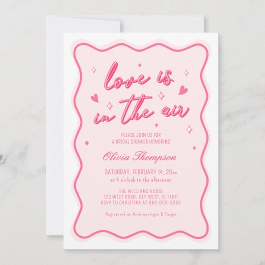 Valentijnse Vrijgezellenfeest Liefde is in de luch Kaart (Voorkant)