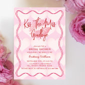 Valentijnse Vrijgezellenfeest Squiggly Border Pink Kaart