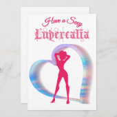 Valentijnse vrouw van Roze Heart Lupercalia Feestdagenkaart (Voorkant / Achterkant)