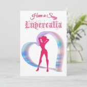 Valentijnse vrouw van Roze Heart Lupercalia Feestdagenkaart (Staand voorkant)