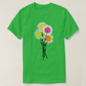 Valentijnse vrouwen Moederdag Pickleball Flower Bo T-shirt (Design voorkant)