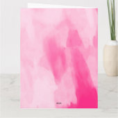 Valentijnse Waterverf Koningin Roze met foto Kaart (Achterkant)