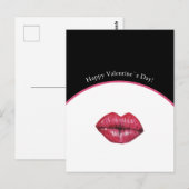 Valentijnse Waterverf van de kussende lippen Briefkaart (Voorkant / Achterkant)