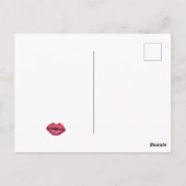 Valentijnse Waterverf van de kussende lippen Briefkaart (Achterkant)