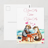Valentijnse Wenskaart Otter Briefkaart (Voorkant / Achterkant)