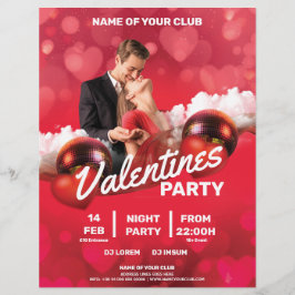 Valentijnse Wereldbollen PARTIJ Flyer
