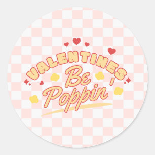 Valentijnse worden poppin ronde sticker