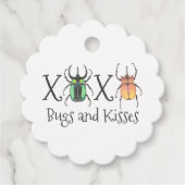 Valentijnse XOXO-balken en Kisses Lovebug-balken Bedankjes Labels (Voorkant)