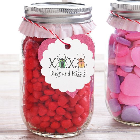Valentijnse XOXO-balken en Kisses Lovebug-balken Bedankjes Labels