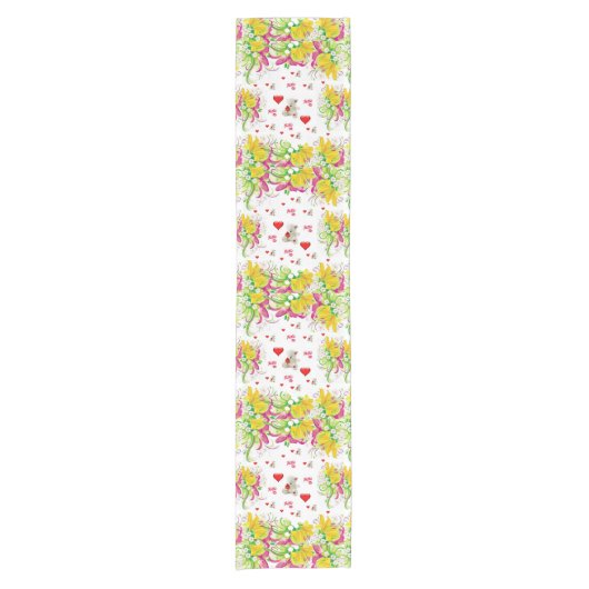 Valentijnse zaaddrager korte tafelloper (Voorkant)