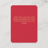 VALENTIJNSE  ~ Zakelijke kaart Visitekaartje (Achterkant)