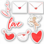 Valentijnse zelfkleverset sticker (Voorkant)
