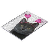 Valentijnse zwarte kat notitieboek (Linkerzijde)