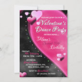 Valentijnse zweet 16 Dance Party-uitnodigingen Kaart (Voorkant)