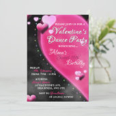 Valentijnse zweet 16 Dance Party-uitnodigingen Kaart (Staand voorkant)
