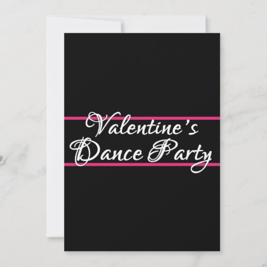 Valentijnse zweet 16 Dance Party-uitnodigingen Kaart (Achterkant)