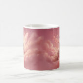 Valentijnsfee op Roze Wolken Fantasie Kunst Koffiemok (Center)