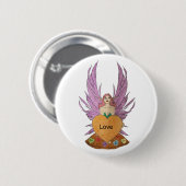 Valentijnsfee Ronde Button 5,7 Cm (Voorkant /achterkant)