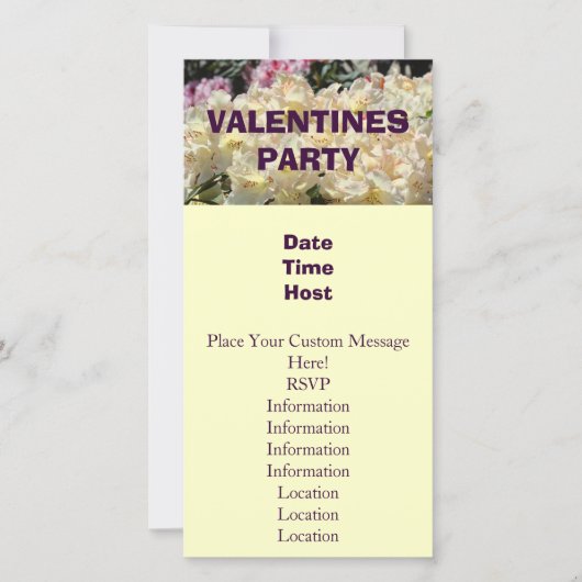 Valentijnsfeest Aangepaste Uitnodigingen Rhododend (Voorkant)