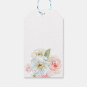 Valentijnsfeest Blauwe en Roze Pompoen Geslacht On Cadeaulabel (Achterkant)