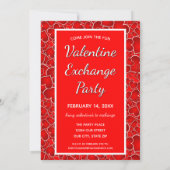 Valentijnsfeest met rode harten kaart (Achterkant)