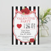 Valentijnsfeest Rozenfeest Uitnodiging (Staand voorkant)