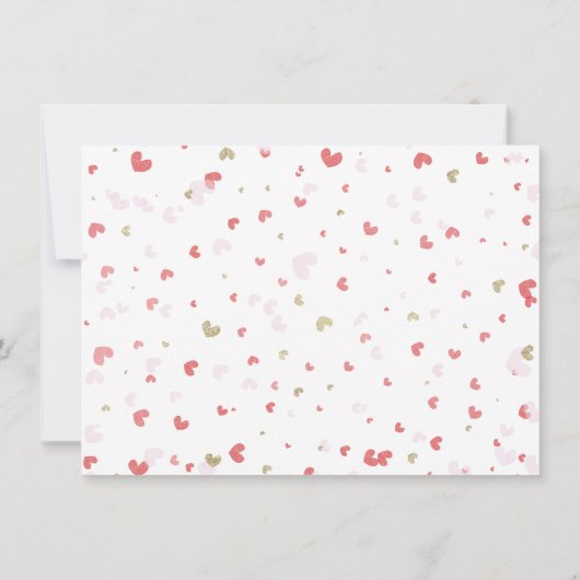 Valentijnsfeest Valentijnsdag Harten Rood Kaart (Achterkant)