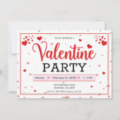 Valentijnsfeest Valentijnsdag Harten Rood Kaart (Voorkant)