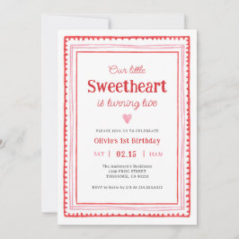 Valentijnsfeestje voor lieve schat 2e verjaardag kaart