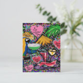 Valentijnsfeestpapegaai Briefkaart (Staand voorkant)