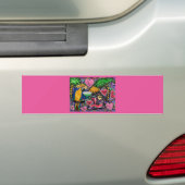 Valentijnsfeestpapegaai Bumpersticker (Op auto)