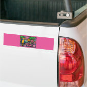 Valentijnsfeestpapegaai Bumpersticker (Op Truck)