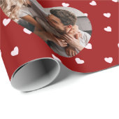 Valentijnsfoto Harten Collage | Gepersonaliseerd Cadeaupapier (Rol Hoek)