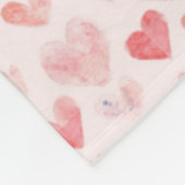 Valentijnsfoto Rood Hart Aangepaste Naam Fleece Deken (Hoek)