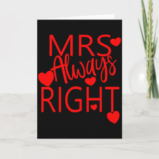 Valentijnsgeschenk voor vrouw van echtgenoot mevro kaart