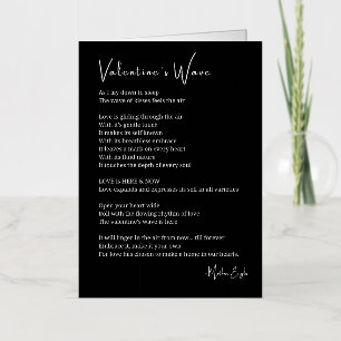 Valentijnsgolf liefdesgedicht folie wenskaart