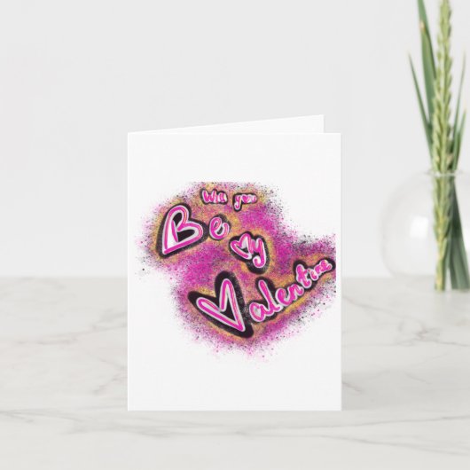 Valentijnsgrafitti Feestdagen Kaart (Voorkant)