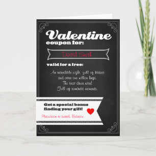 Valentijnsgratis coupon feestdagen kaart