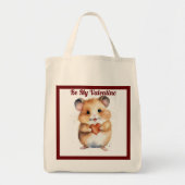 Valentijnshamster met hart tote tas (Voorkant)