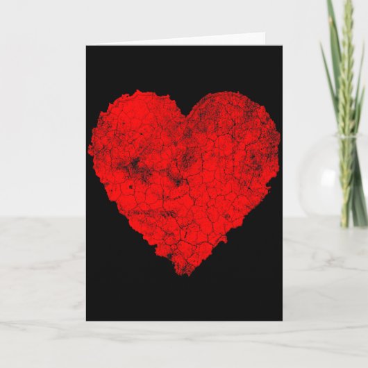 Valentijnshart Bedrukt Grafisch  Kaart (Voorkant)