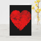 Valentijnshart Bedrukt Grafisch  Kaart (Gele Bloem)