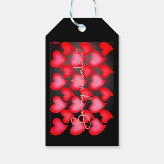 Valentijnshart Beker Cadeaulabel (Voorkant)