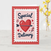 Valentijnshart Bezorgkaart Kaart (Gele Bloem)