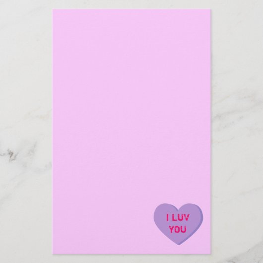 Valentijnshart Briefpapier (Voorkant)